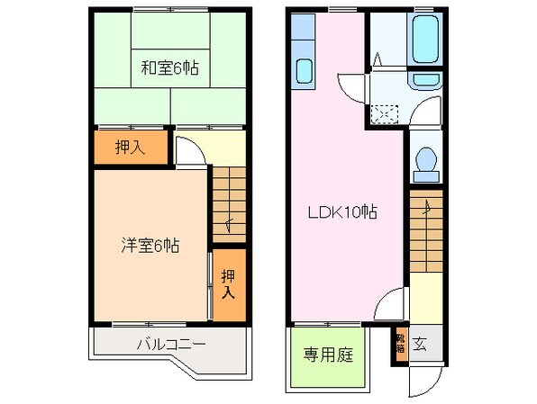 ハイツリープライツＥ棟の物件間取画像